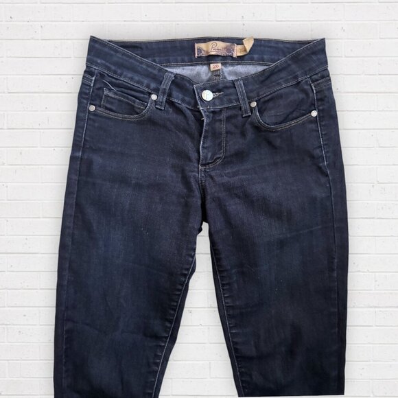 PAIGE Verdugo Low Rise Dark Wash Stretch Denim Jegging Jeans 26 - Picture 2 of 7